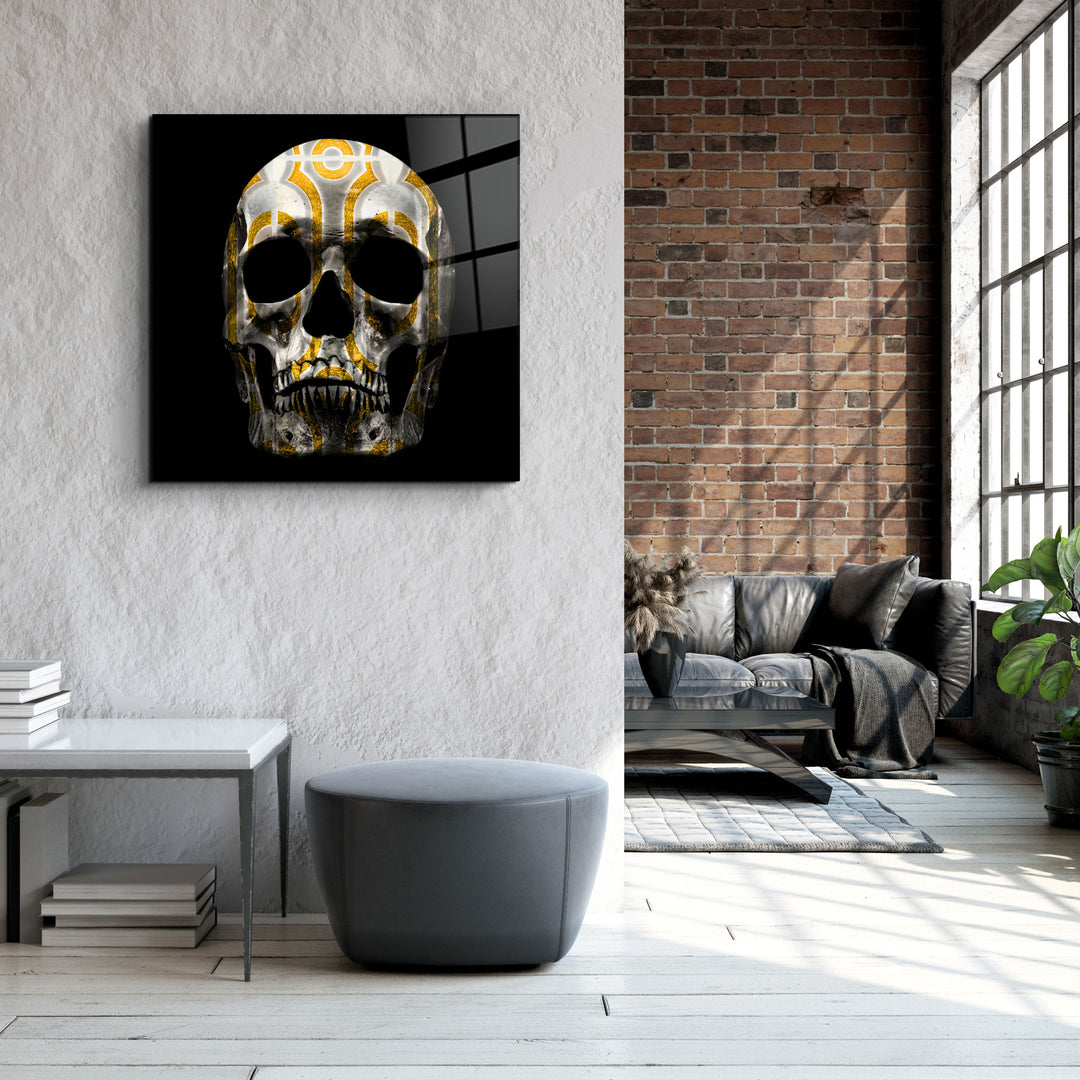 ・"Abstract Skull"・Glass Wall Art | Artdesigna Glass Printing Wall Arts.