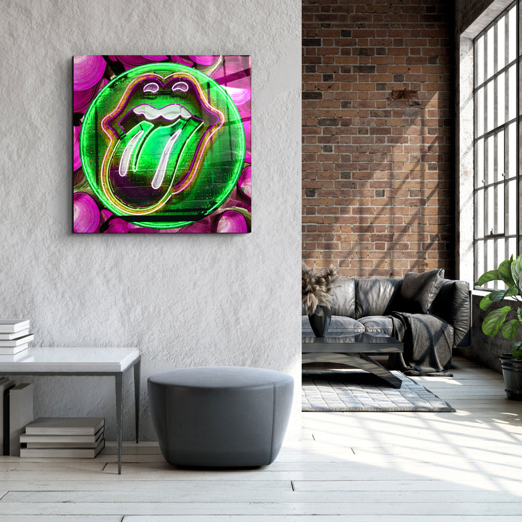 ・"The Green Pill For a Fun"・Glass Wall Art | Artdesigna Glass Printing Wall Arts.