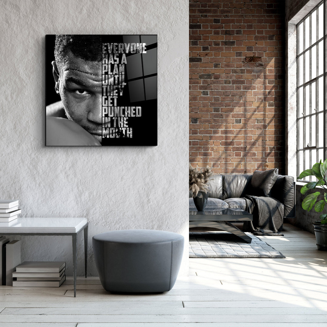 ・"Mike Tyson"・Designers Collection Glass Wall Art | Artdesigna Glass Printing Wall Arts.