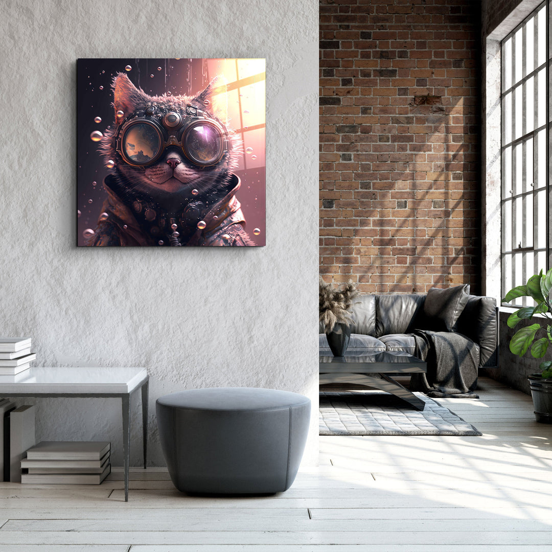 ."Spotter". Secret World Collection Glass Wall Art