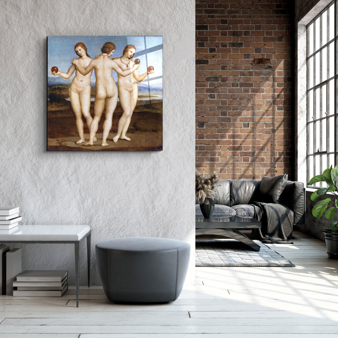 ."Raphael's Three Graces (1504)". Glass Wall Art