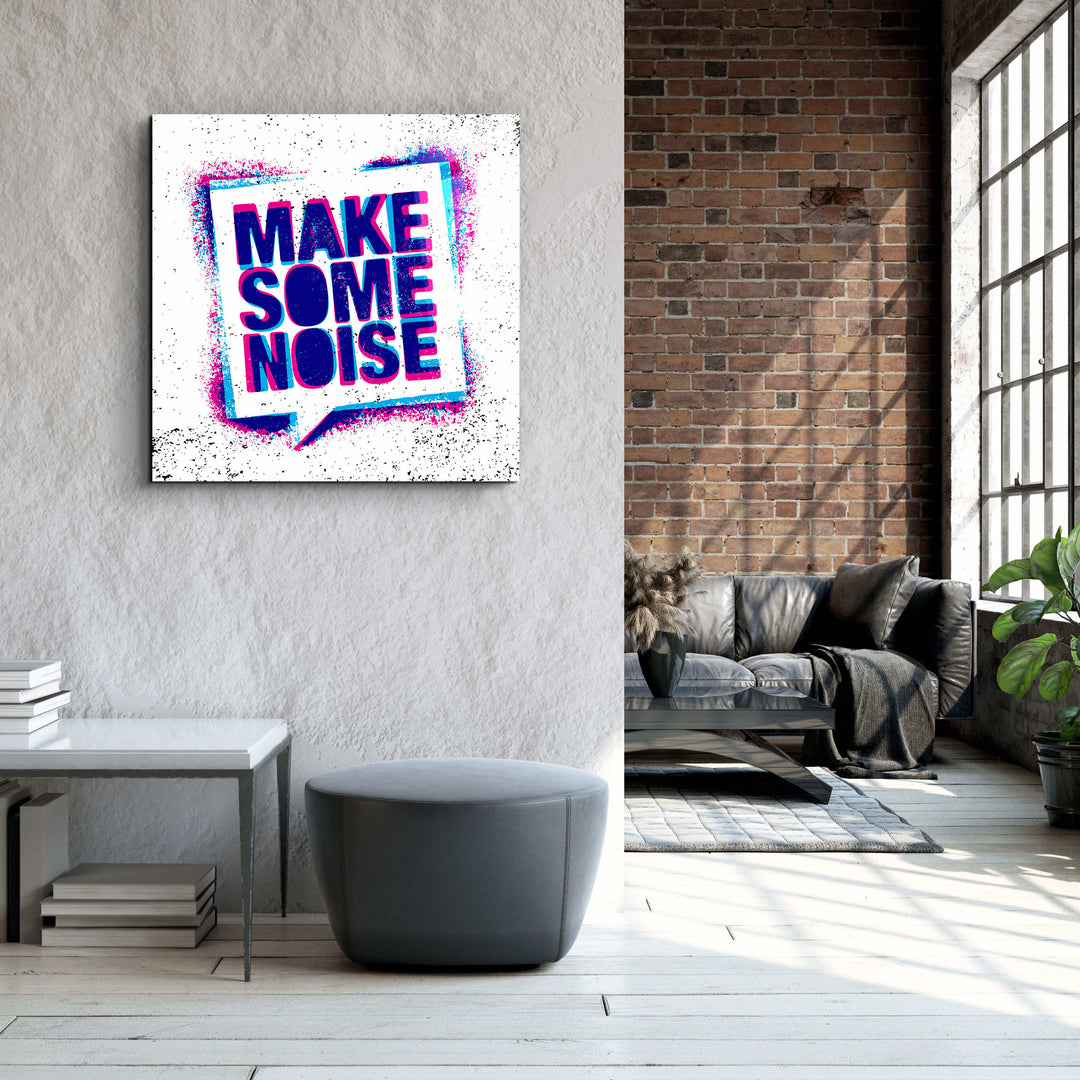 ."Make Some Noise". Designer's Collection Glass Wall Art