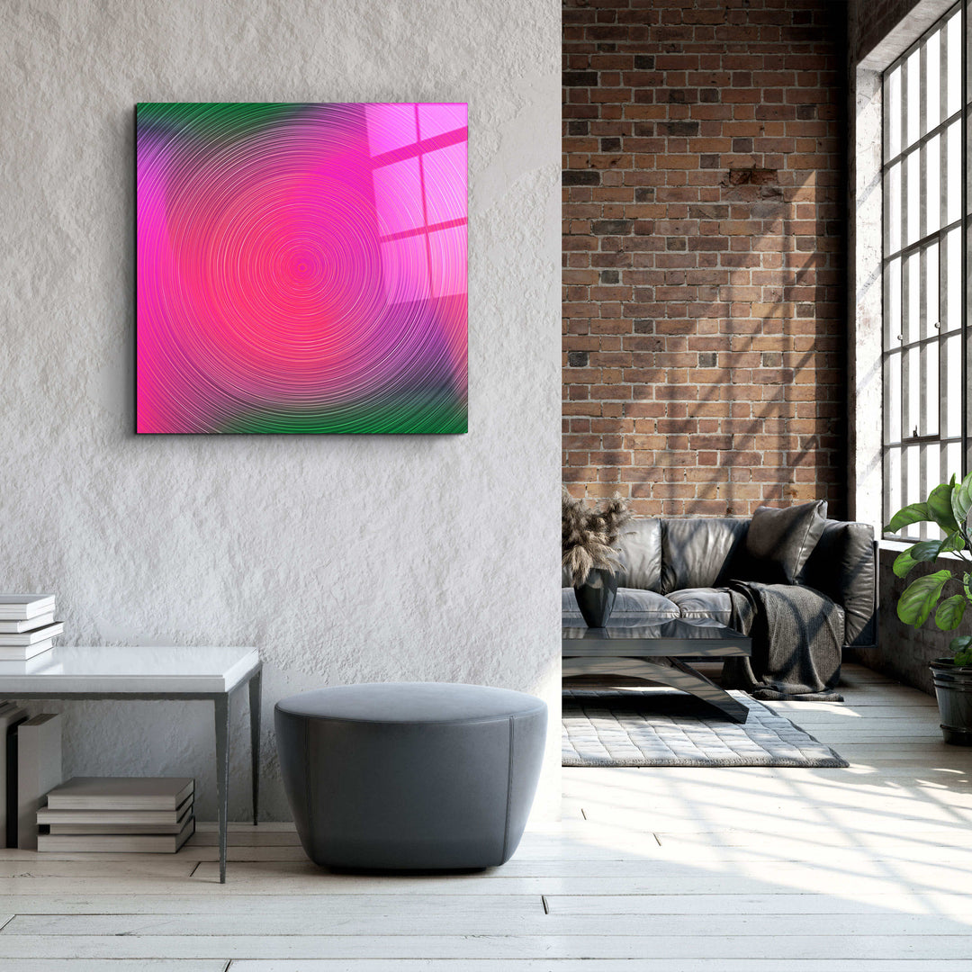 ."Pink Hypnosis". Designer's Collection Glass Wall Art