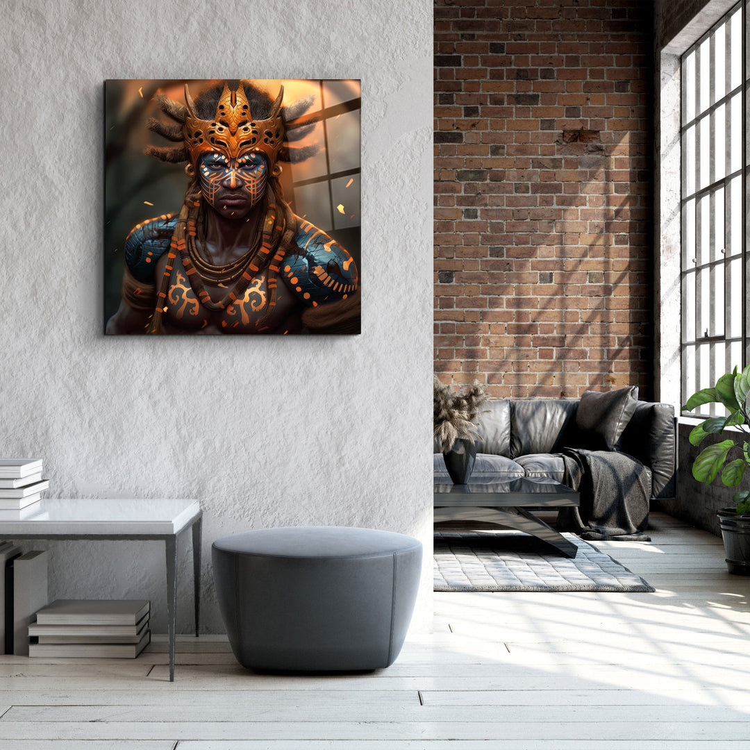 ."Warriors 1". Secret World Collection Glass Wall Art