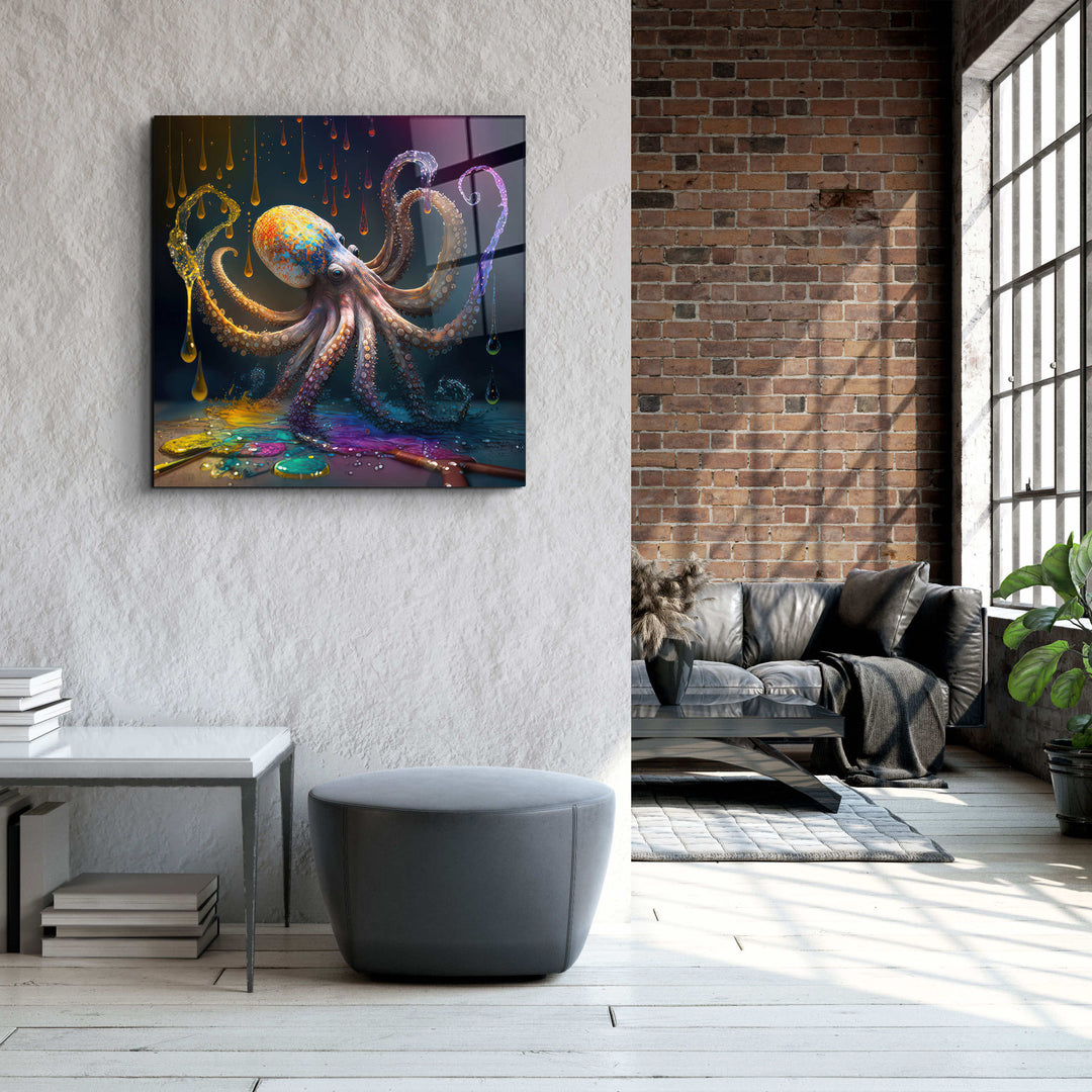 ."Painter Octo". Designers Collection Glass Wall Art