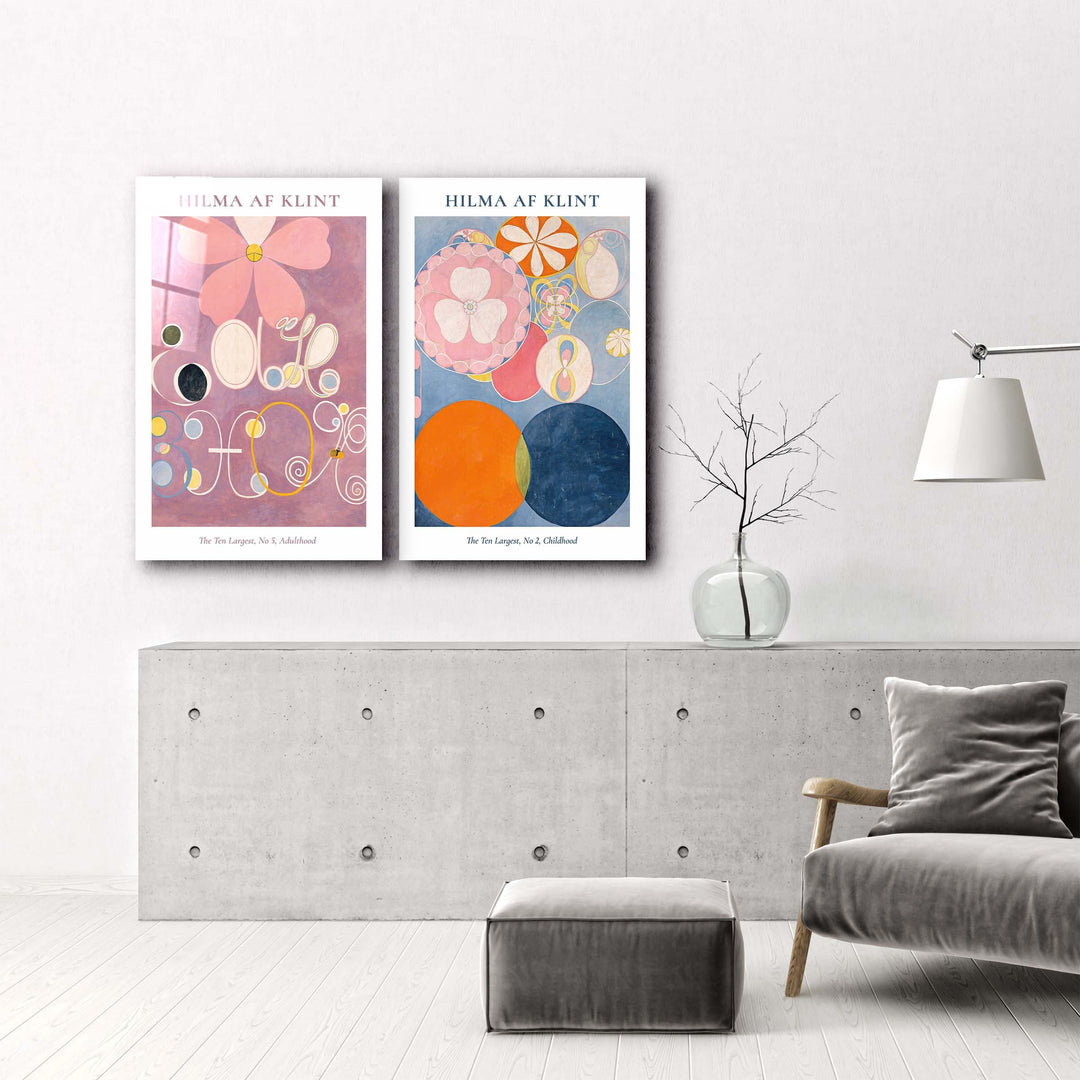 ・"Hilma Af Klint-Duo"・Designer's Collection Glass Wall Art