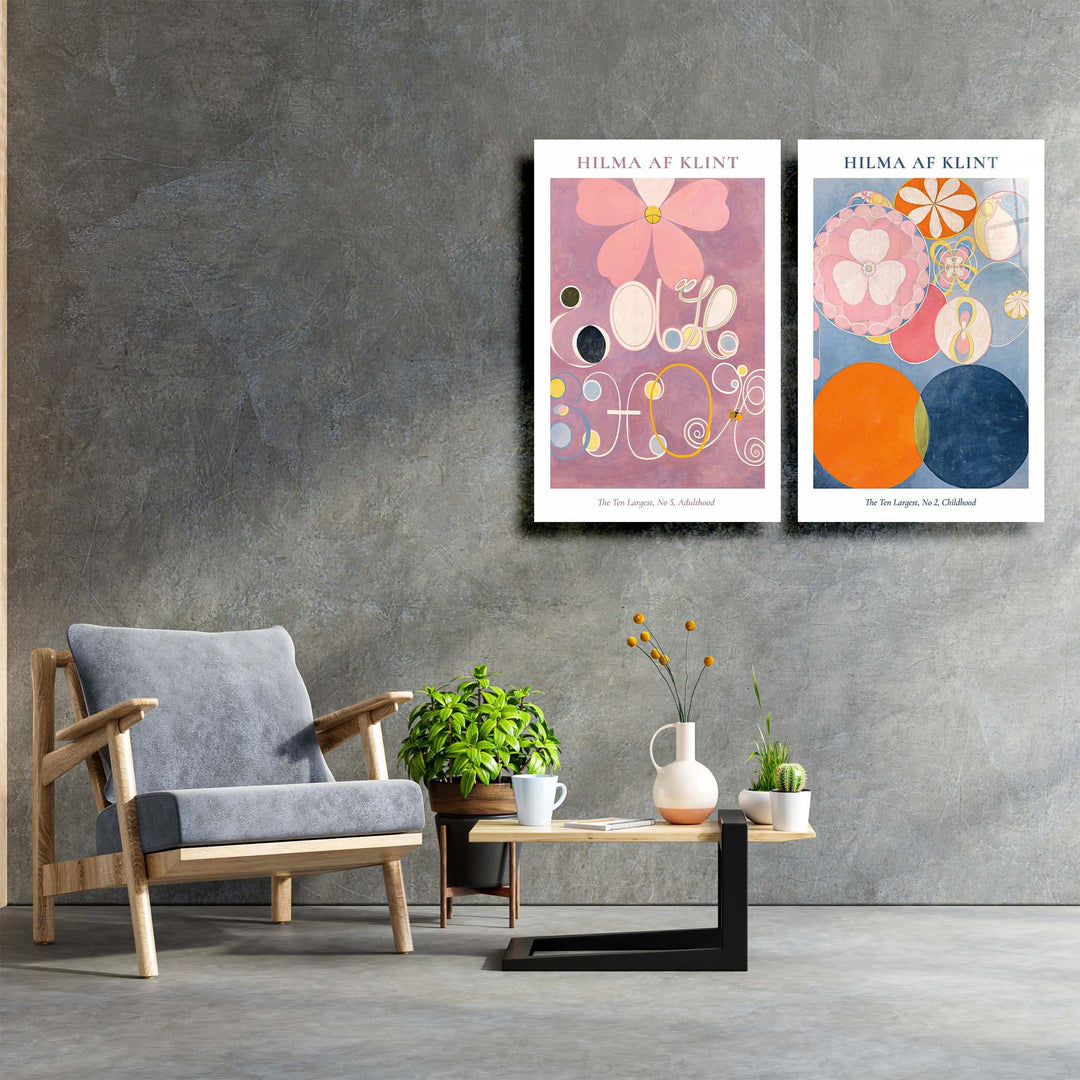 ・"Hilma Af Klint-Duo"・Designer's Collection Glass Wall Art