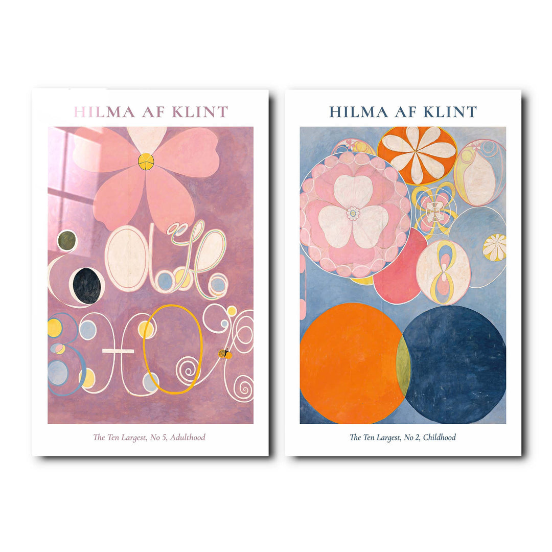 ・"Hilma Af Klint-Duo"・Designer's Collection Glass Wall Art