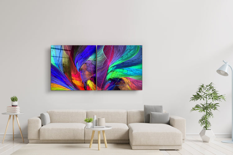 ・"Colorized - Duo"・Glass Wall Art | Artdesigna Glass Printing Wall Arts.