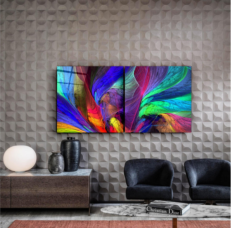 ・"Colorized - Duo"・Glass Wall Art | Artdesigna Glass Printing Wall Arts.