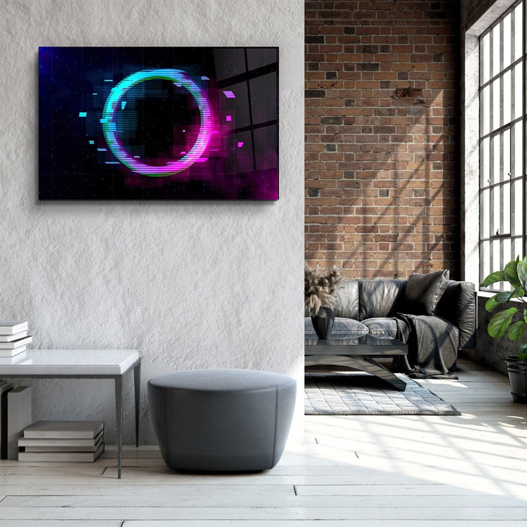 ・"Circle In the Space"・Glass Wall Art | Artdesigna Glass Printing Wall Arts.