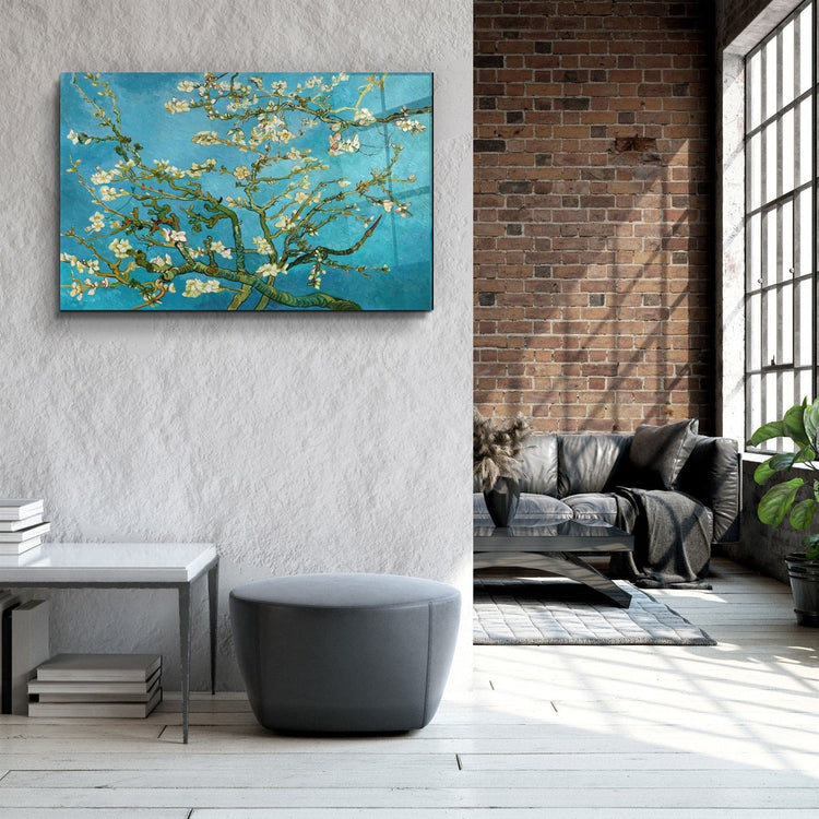 ・"Abstract Flowers"・Glass Wall Art | Artdesigna Glass Printing Wall Arts.