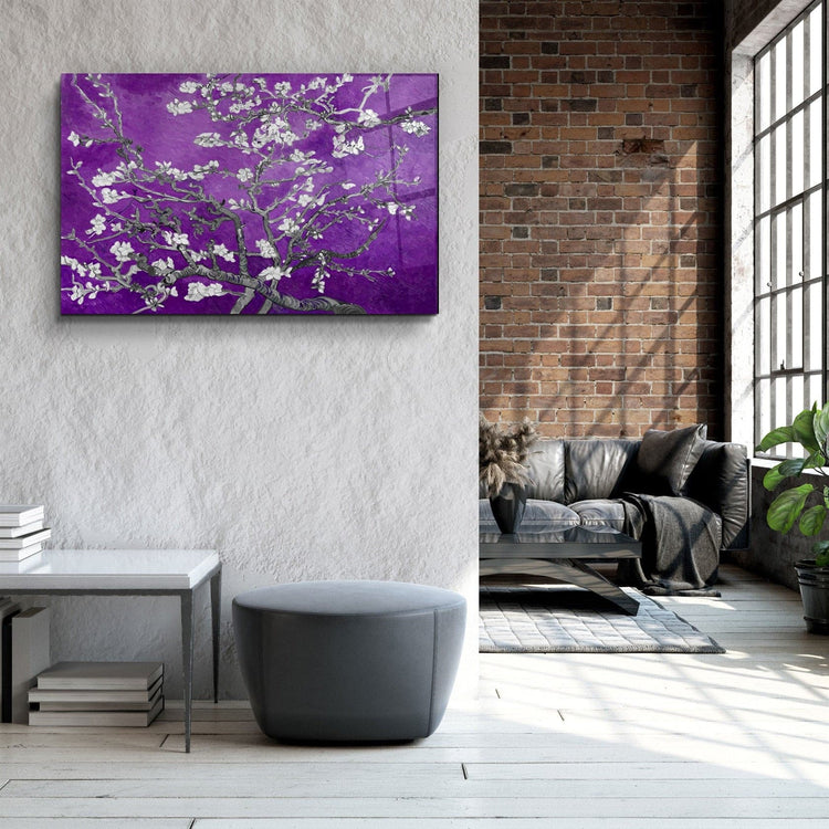 ・"Abstract Flowers V4"・Glass Wall Art | Artdesigna Glass Printing Wall Arts.