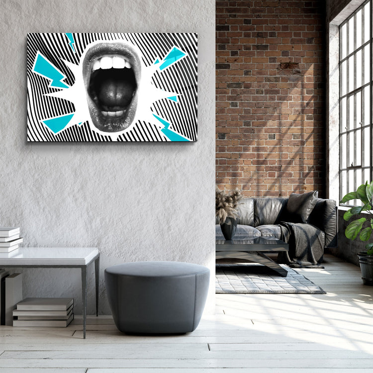 ・"Abstract Scream"・Glass Wall Art | Artdesigna Glass Printing Wall Arts.