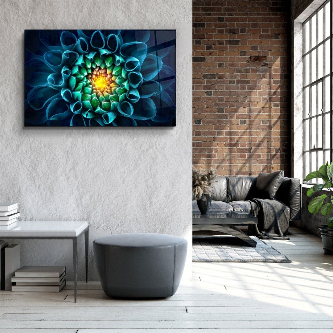 ・"Sun Inside the Flower"・Glass Wall Art | Artdesigna Glass Printing Wall Arts.