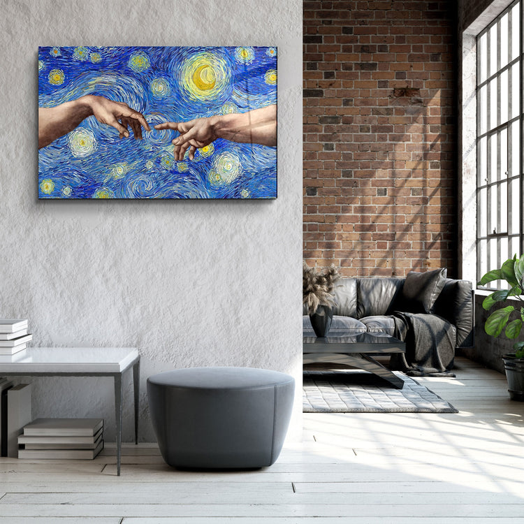 ・"Abstract Van Gogh"・Glass Wall Art | Artdesigna Glass Printing Wall Arts.