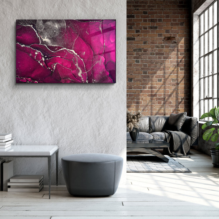 ・"Purple Wave Pattern V2"・Glass Wall Art | Artdesigna Glass Printing Wall Arts.