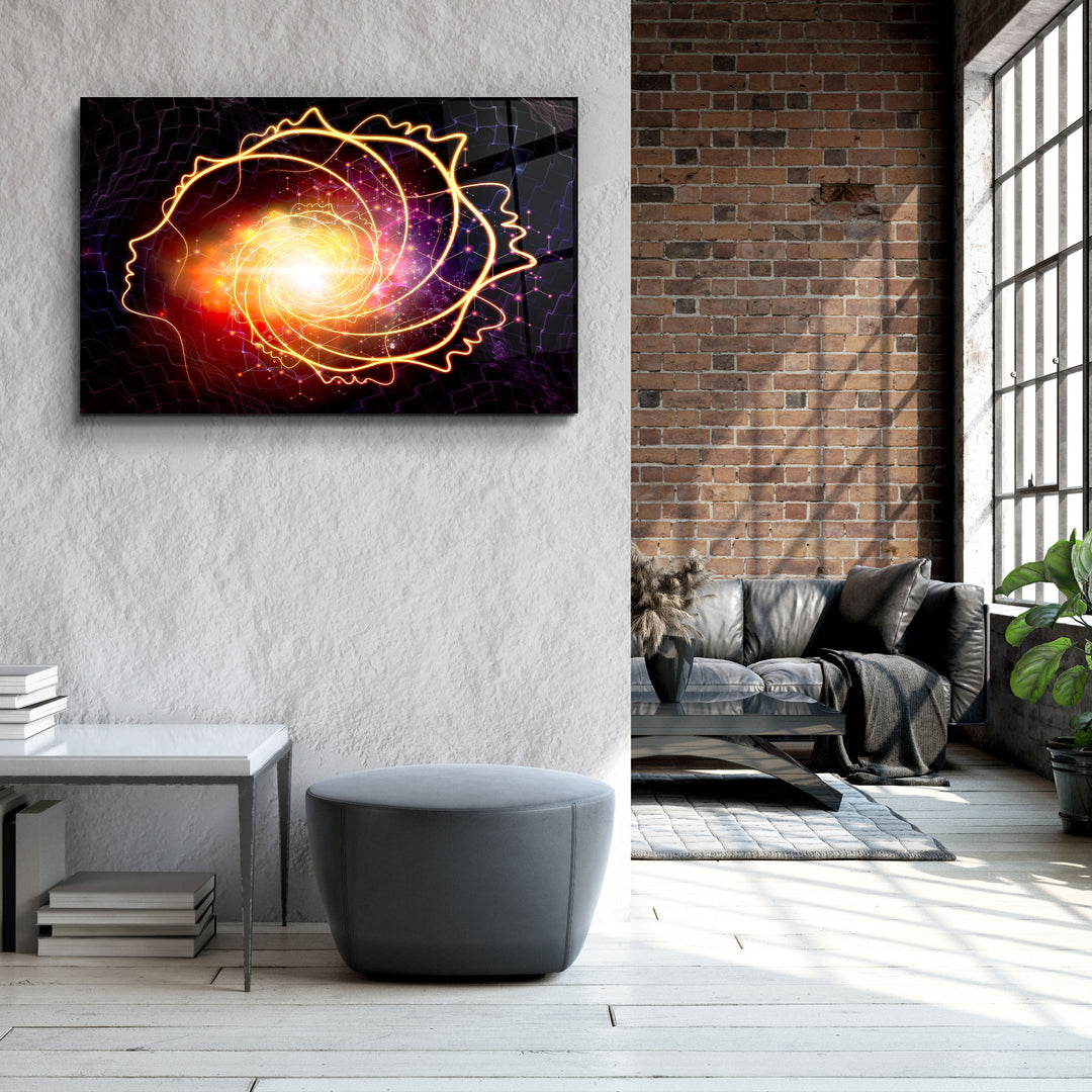 ・"Abstract Space Portrait"・Glass Wall Art | Artdesigna Glass Printing Wall Arts.