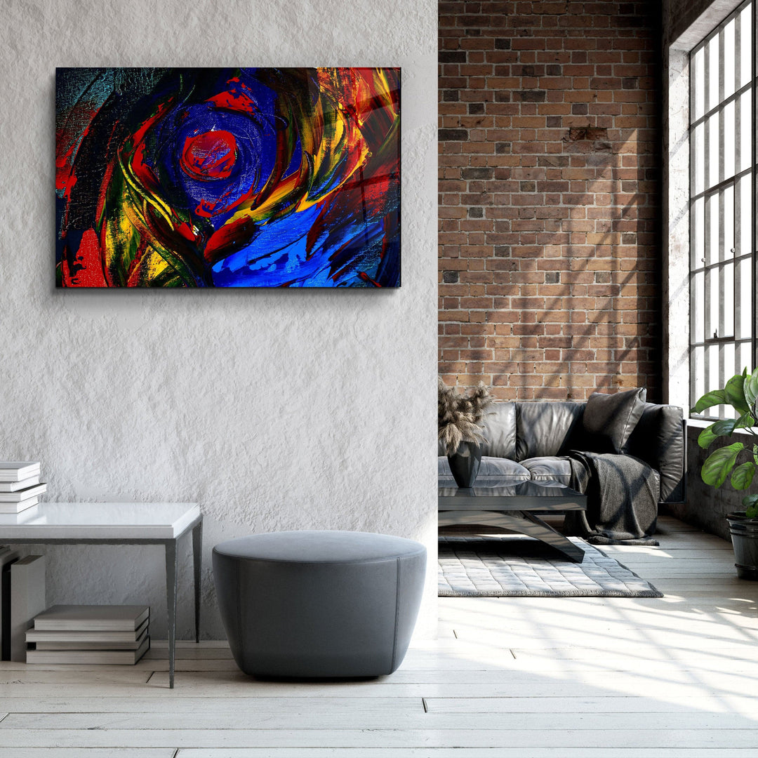 ・"Abstract Colorful Shapes"・Glass Wall Art | Artdesigna Glass Printing Wall Arts.