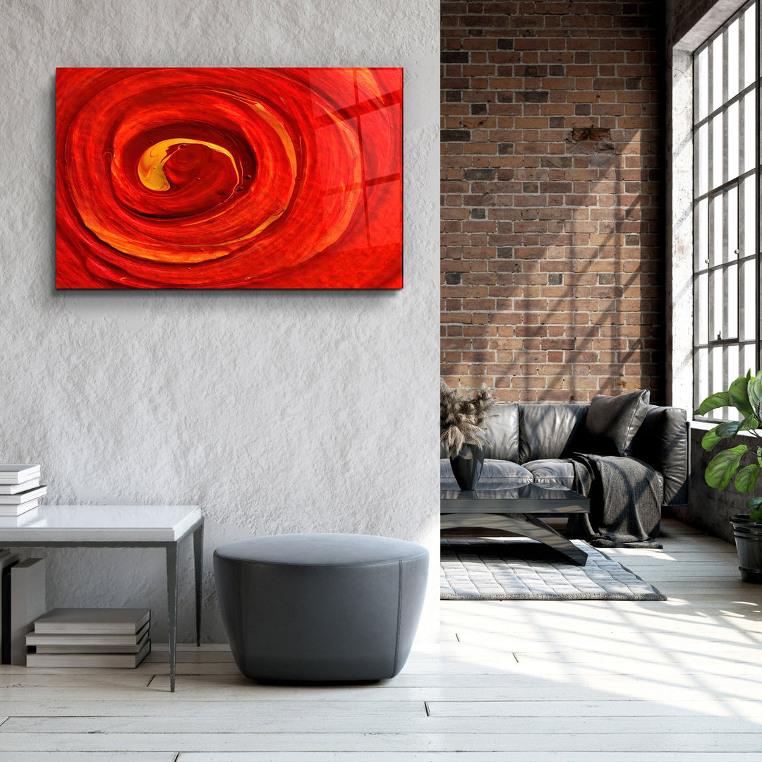 ・"Red Gradient"・Glass Wall Art | Artdesigna Glass Printing Wall Arts.