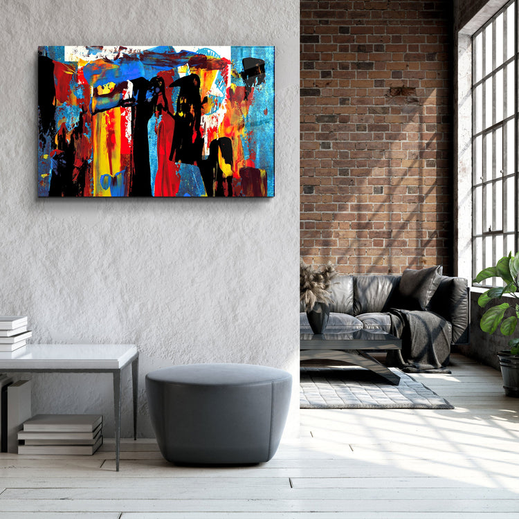 ・"African Abstract"・Glass Wall Art | Artdesigna Glass Printing Wall Arts.