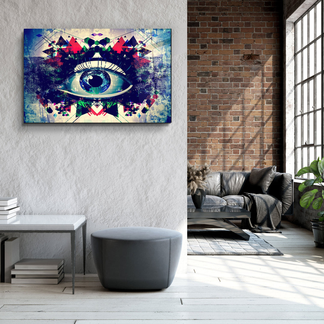 ・"Modern Eye"・Glass Wall Art | Artdesigna Glass Printing Wall Arts.