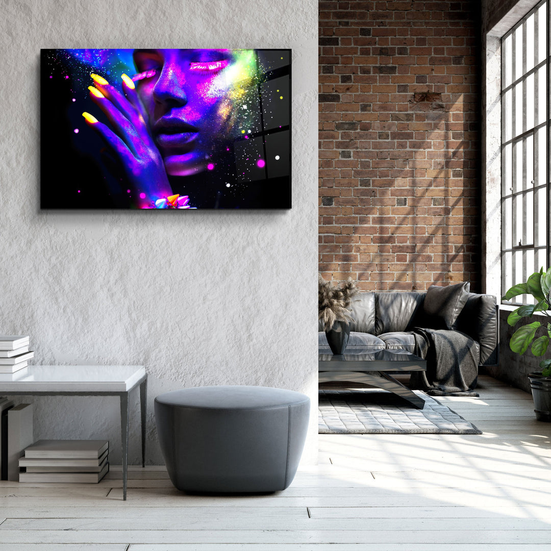 ・"Colorful Midnight"・Glass Wall Art | Artdesigna Glass Printing Wall Arts.