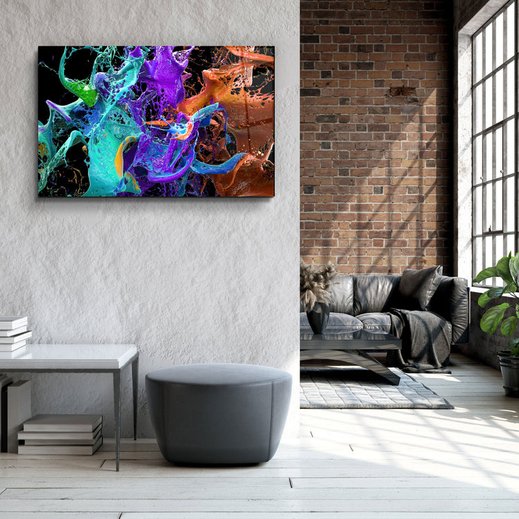 ・"Dance Of Paints"・Glass Wall Art | Artdesigna Glass Printing Wall Arts.