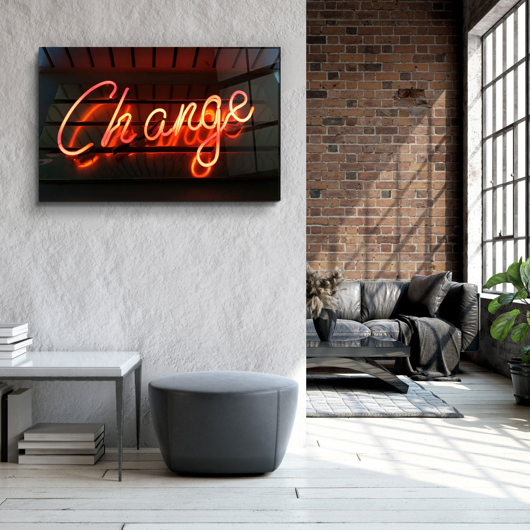 ・"Change"・Glass Wall Art | Artdesigna Glass Printing Wall Arts.