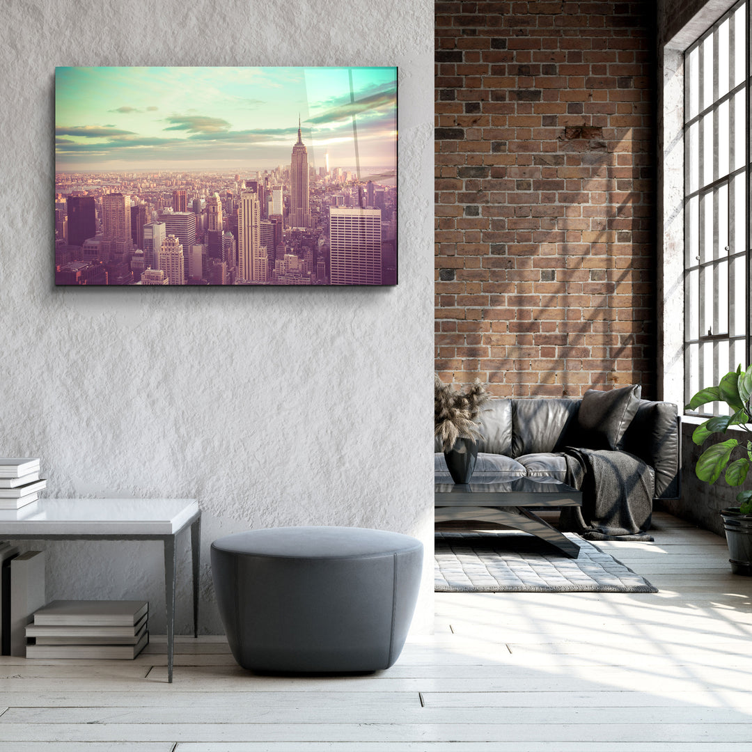 ・"New York City"・Glass Wall Art | Artdesigna Glass Printing Wall Arts.