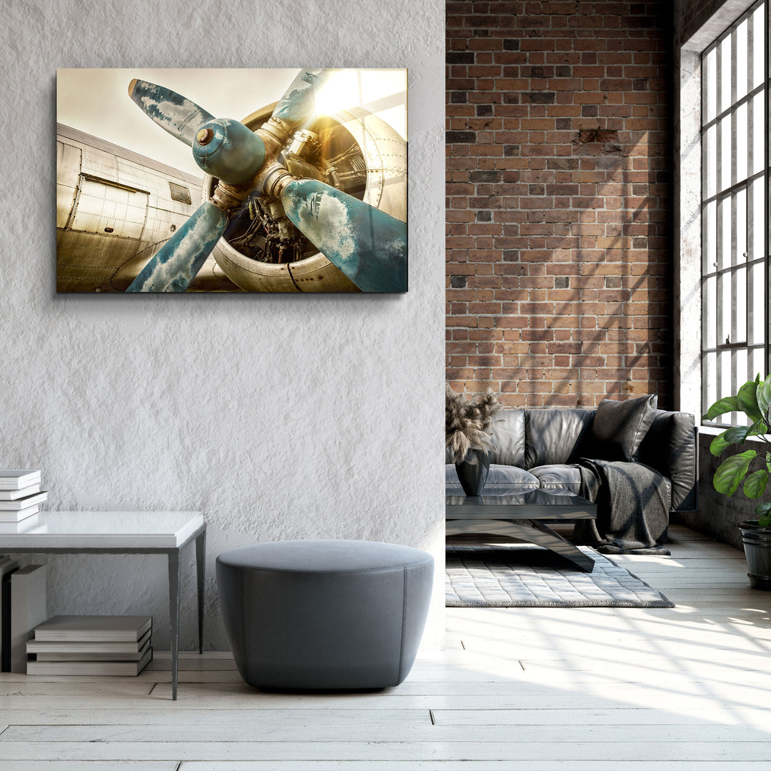 ・"The Rusty Propeller"・Glass Wall Art | Artdesigna Glass Printing Wall Arts.