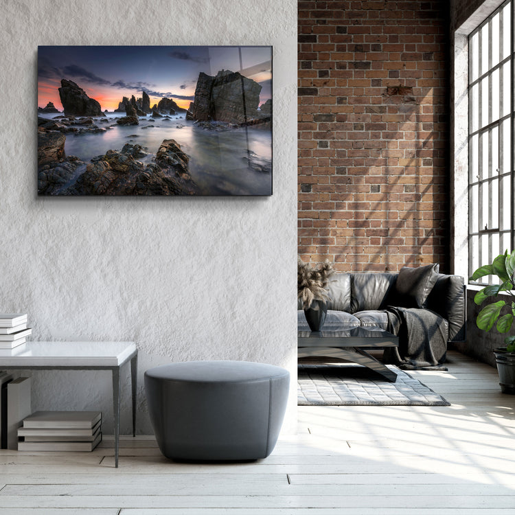 ・"Foggy Island"・Glass Wall Art | Artdesigna Glass Printing Wall Arts.