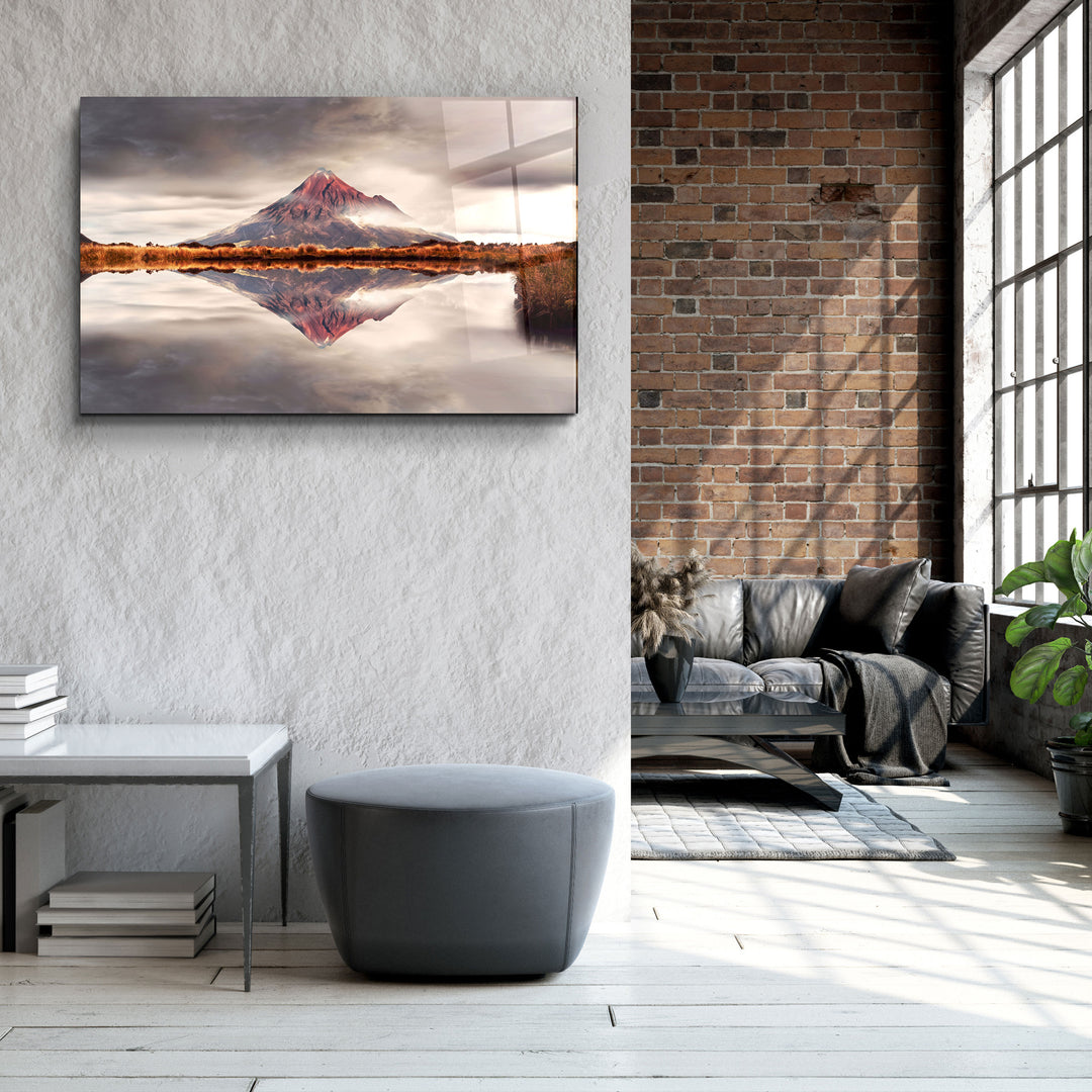 ・"The Extinct Volcano"・Glass Wall Art | Artdesigna Glass Printing Wall Arts.