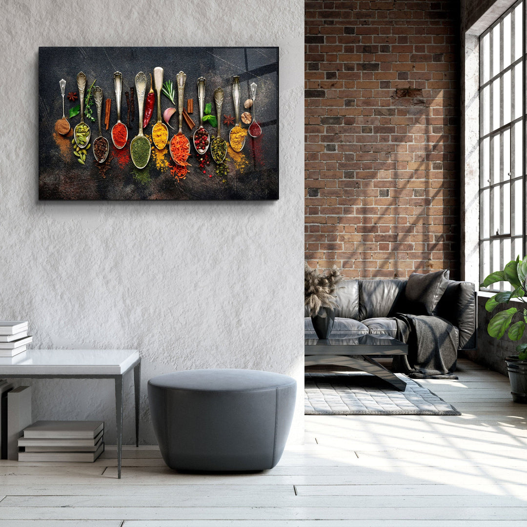 ・"Indian Spices"・Glass Wall Art | Artdesigna Glass Printing Wall Arts.