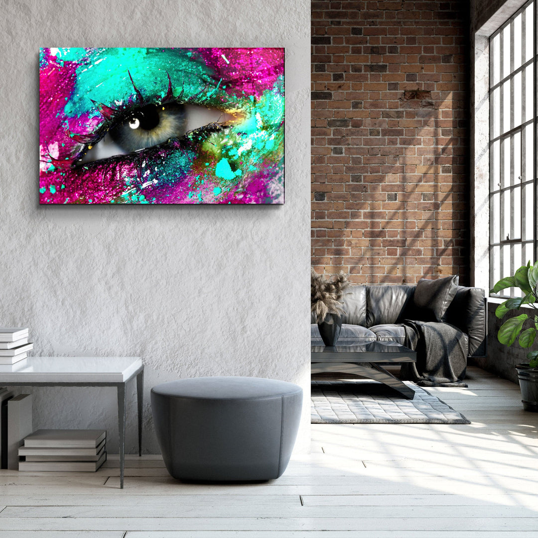 ・"Eye In Colors V1"・Glass Wall Art | Artdesigna Glass Printing Wall Arts.