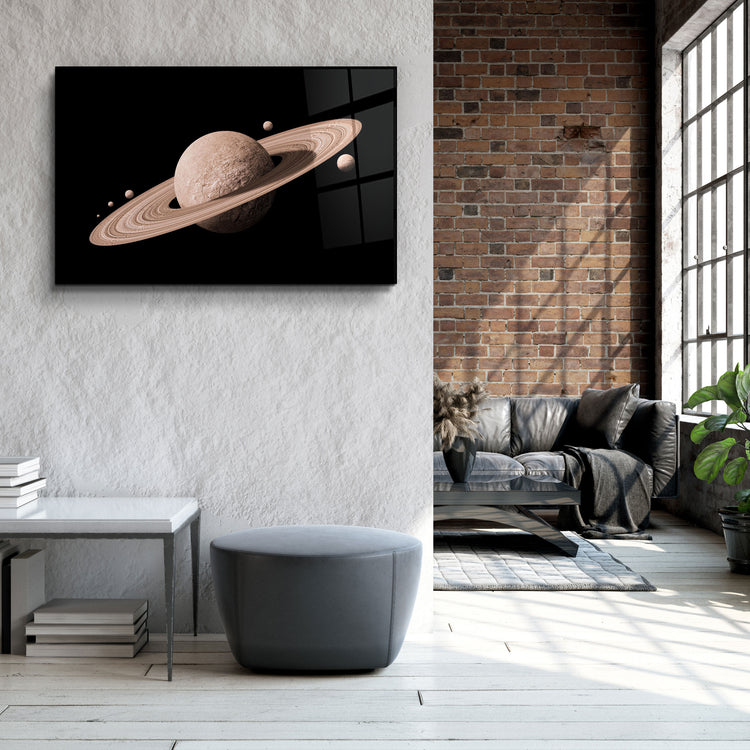 ・"Saturn"・Glass Wall Art | Artdesigna Glass Printing Wall Arts.