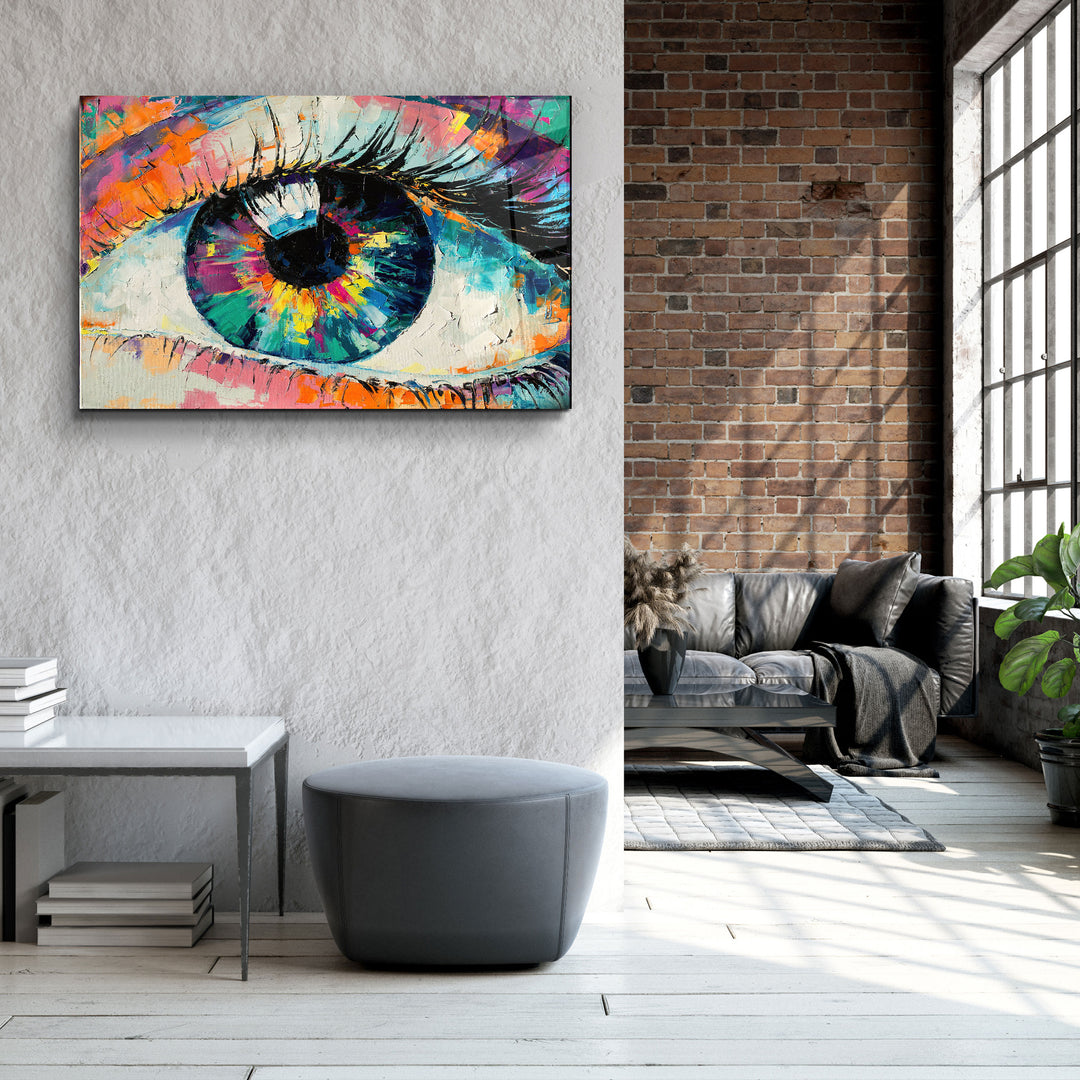 ・"Eye In Colors V2"・Glass Wall Art | Artdesigna Glass Printing Wall Arts.