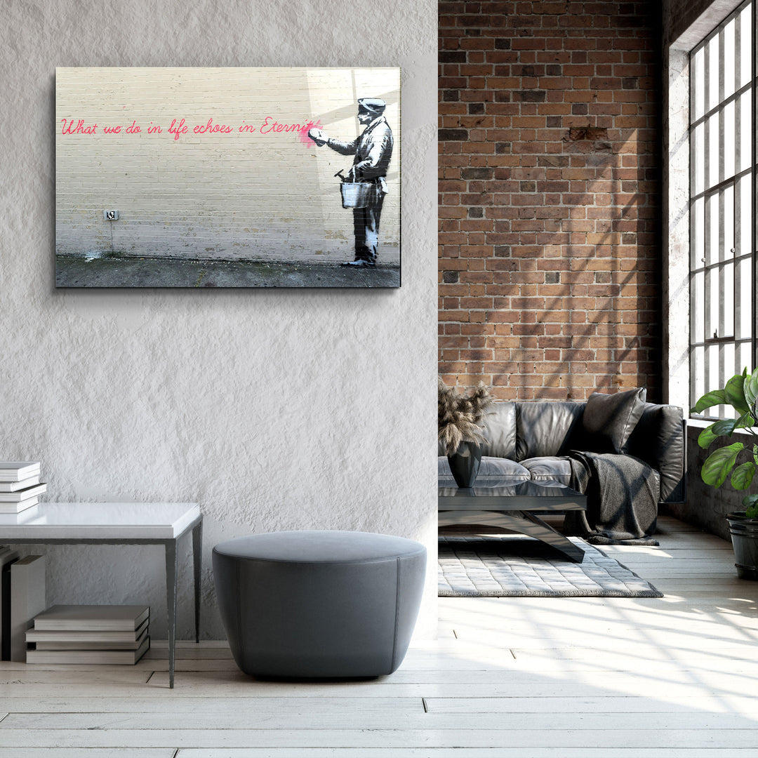 ・"Banksy - Eternity"・Glass Wall Art | Artdesigna Glass Printing Wall Arts.