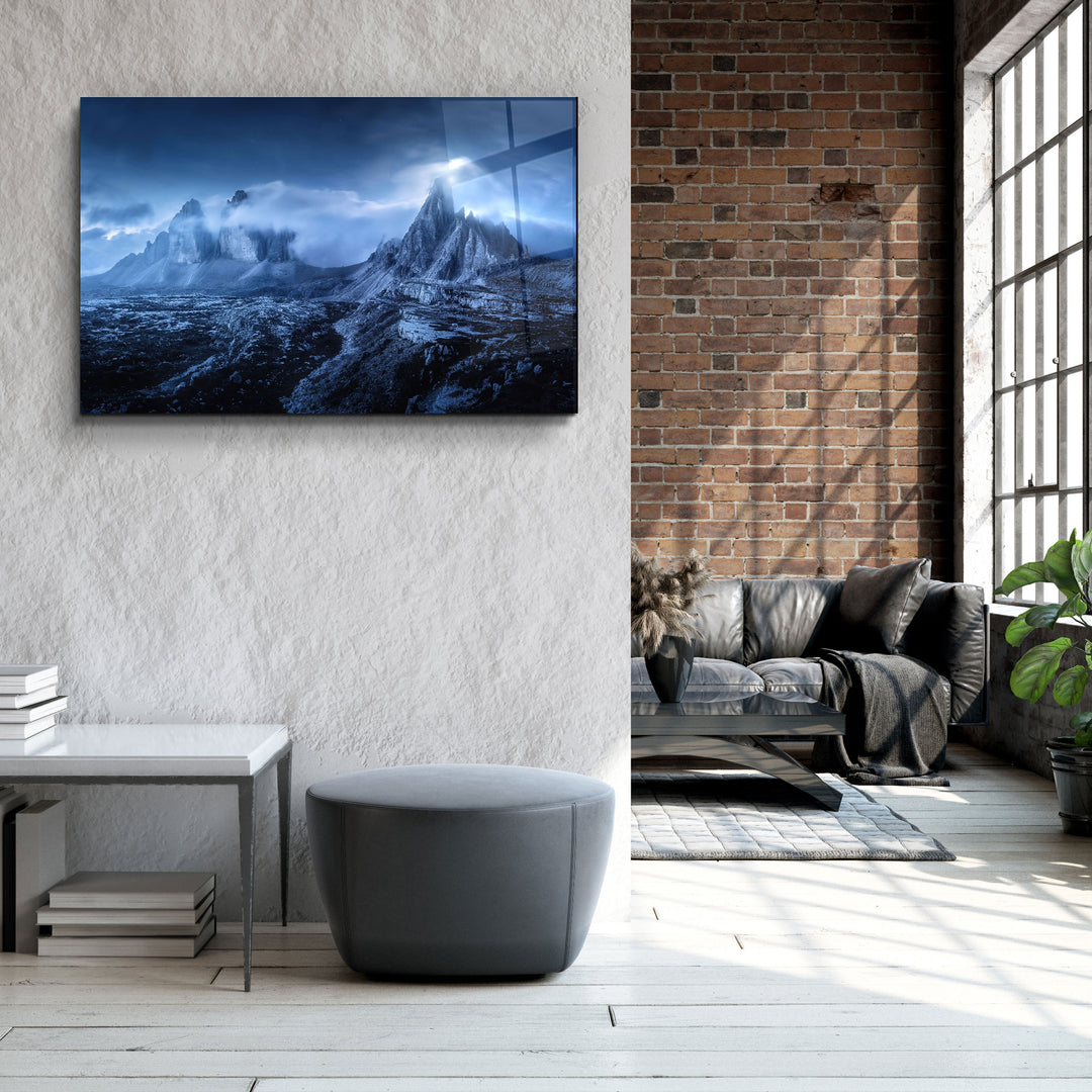 ・"Foggy Mountains"・GLASS WALL ART | Artdesigna Glass Printing Wall Arts.