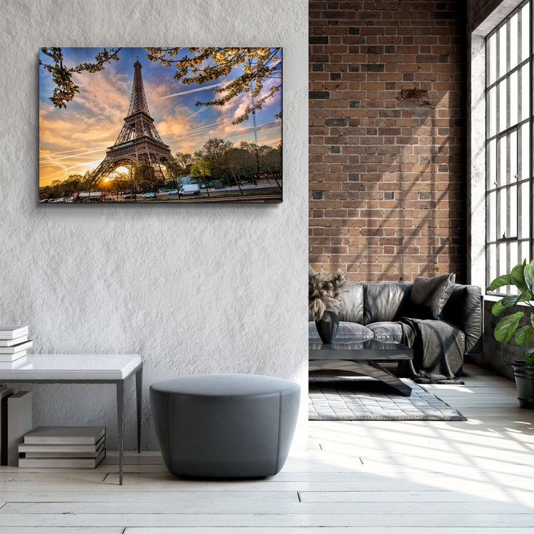 ・"Eiffel Tower"・Glass Wall Art | Artdesigna Glass Printing Wall Arts.