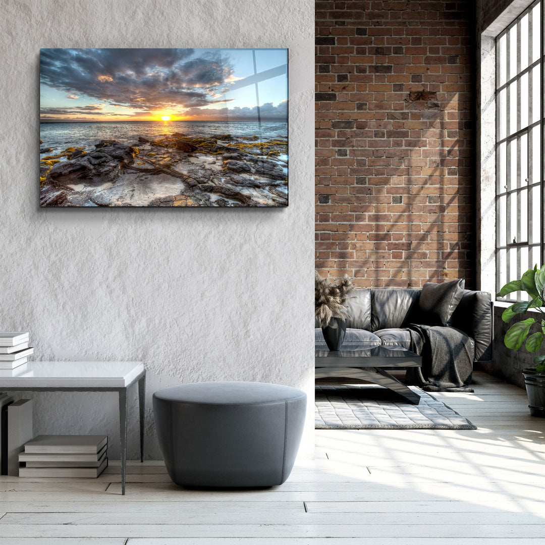 ・"Sea View"・Glass Wall Art | Artdesigna Glass Printing Wall Arts.