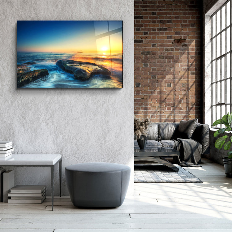 ・"Sea View"・Glass Wall Art | Artdesigna Glass Printing Wall Arts.