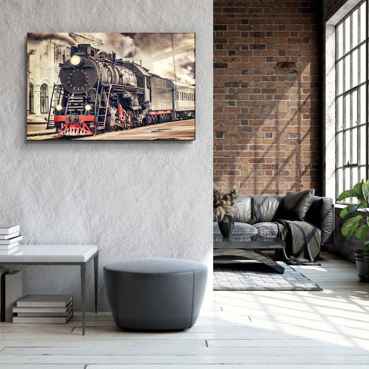 ・"Train"・Glass Wall Art | Artdesigna Glass Printing Wall Arts.