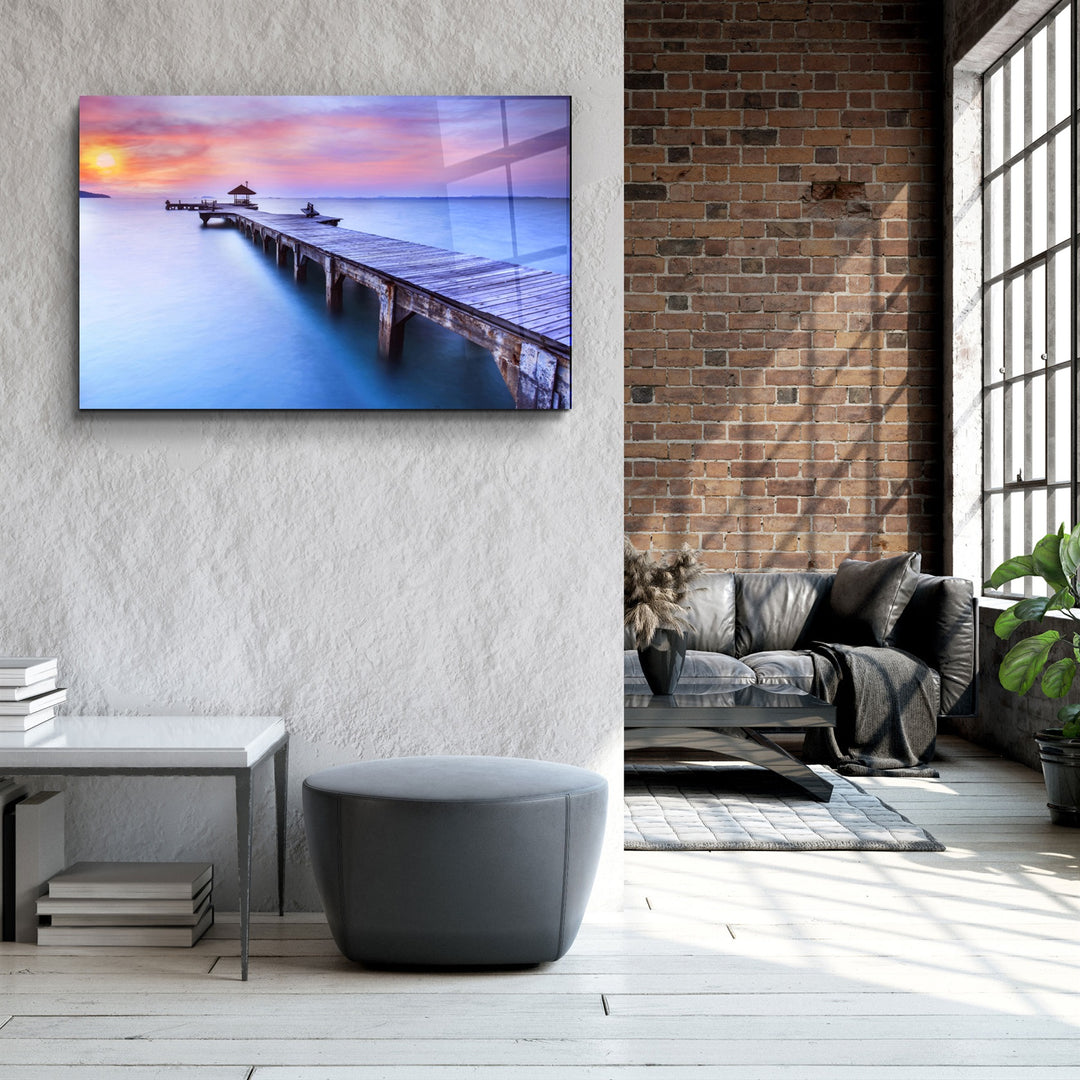 ・"Pier 3"・Glass Wall Art | Artdesigna Glass Printing Wall Arts.