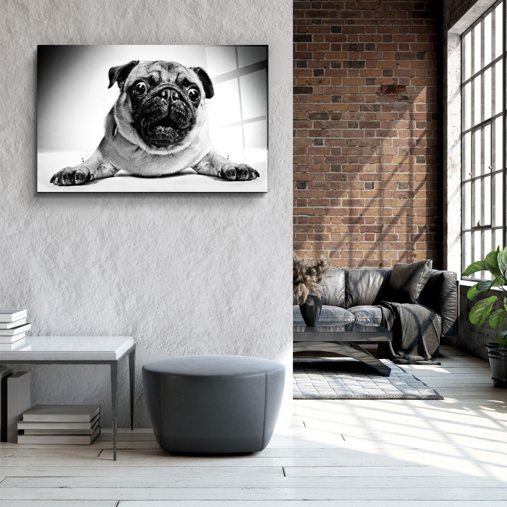 Pug best sale canvas art