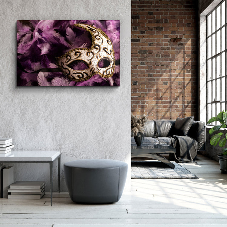 ・"Venetian Mask"・Glass Wall Art | Artdesigna Glass Printing Wall Arts.