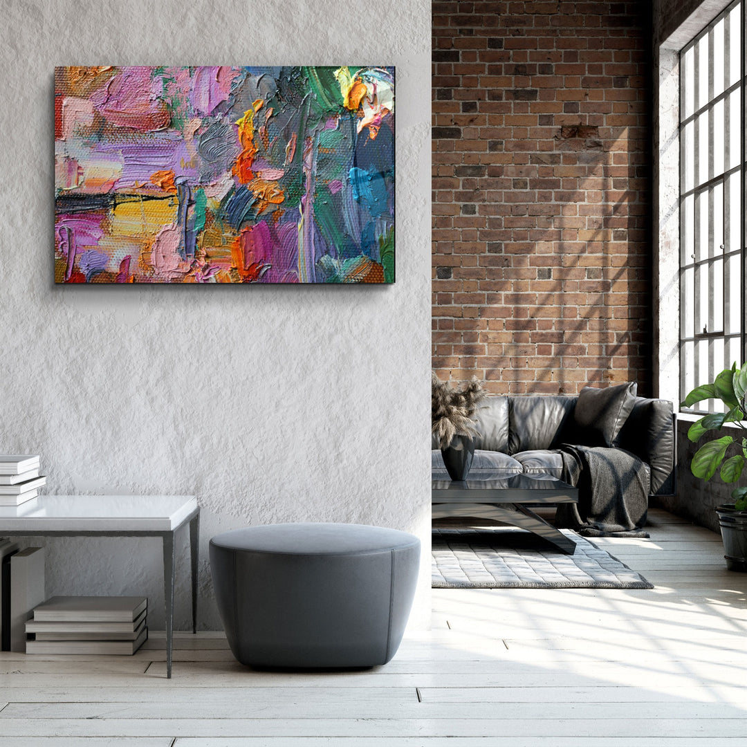 ・"Oil Paint Abstract"・Glass Wall Art | Artdesigna Glass Printing Wall Arts.