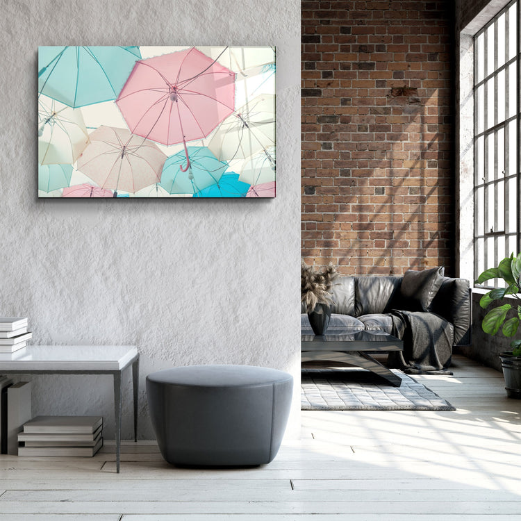 ・"Umbrellas"・Glass Wall Art | Artdesigna Glass Printing Wall Arts.