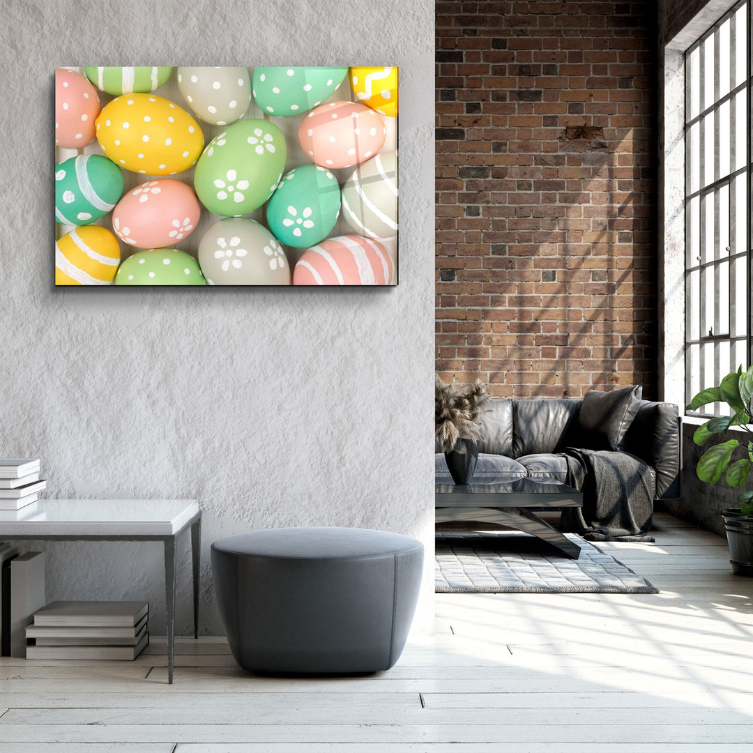 ・"Eggs"・Glass Wall Art | Artdesigna Glass Printing Wall Arts.