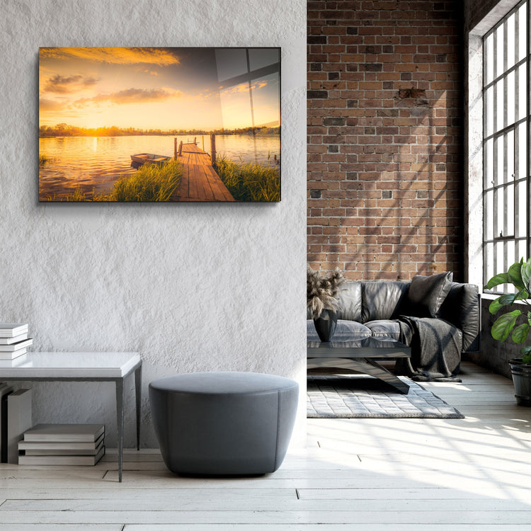 ・"Pier 13"・Glass Wall Art | Artdesigna Glass Printing Wall Arts.